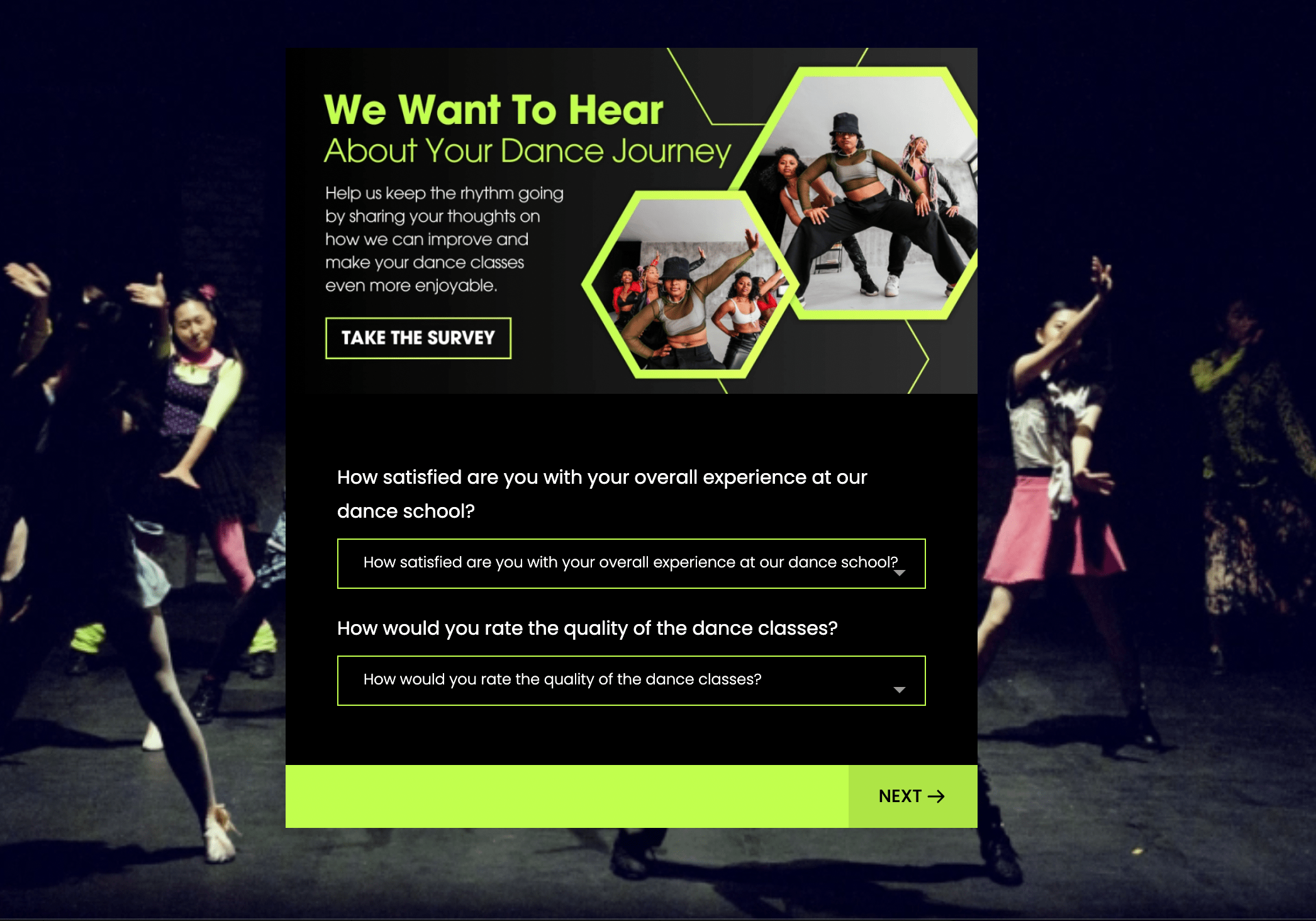 Dance School Customer Satisfaction - Survey-min