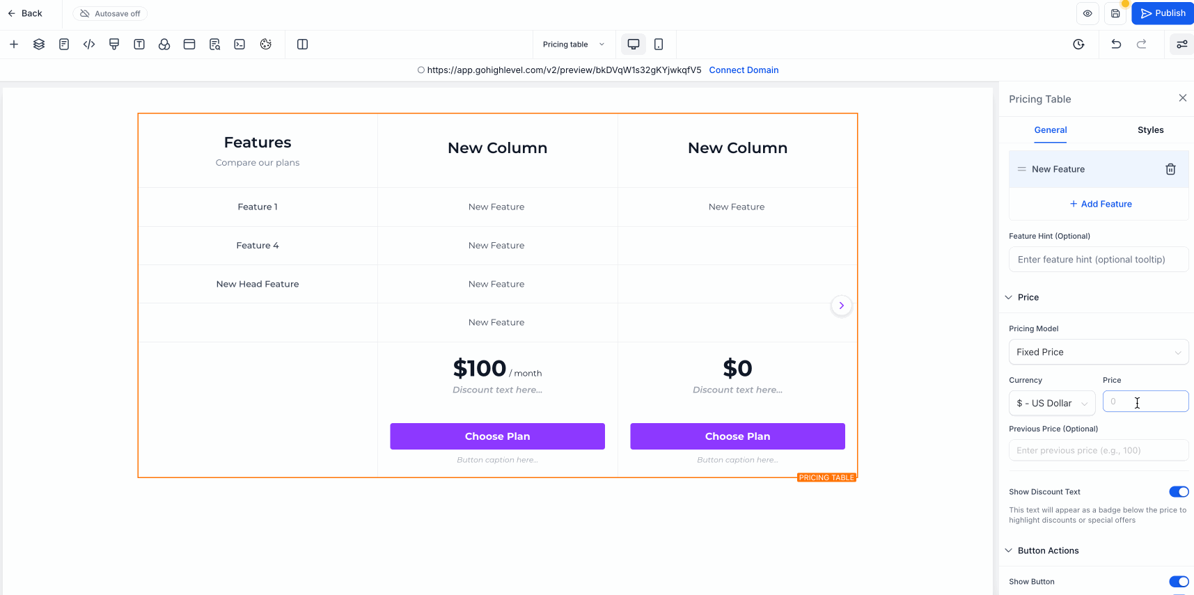 pricing table2