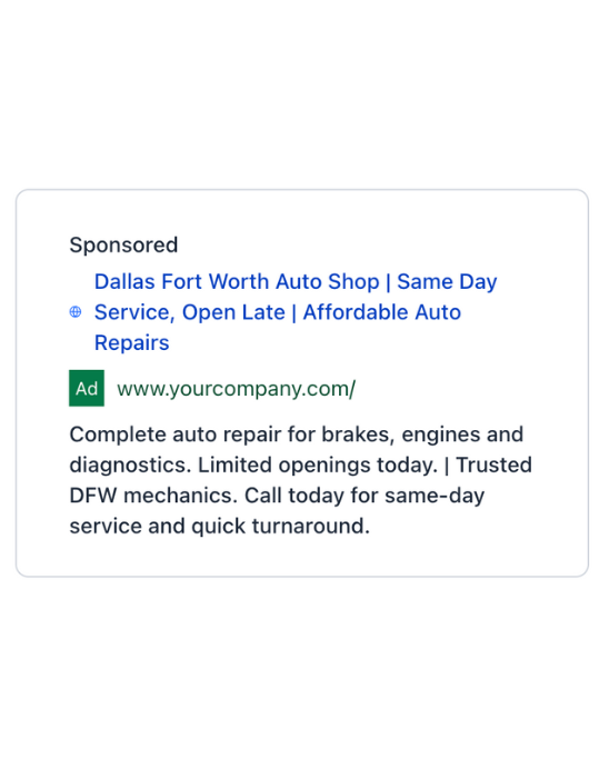 Car Mechanic - Google Ad