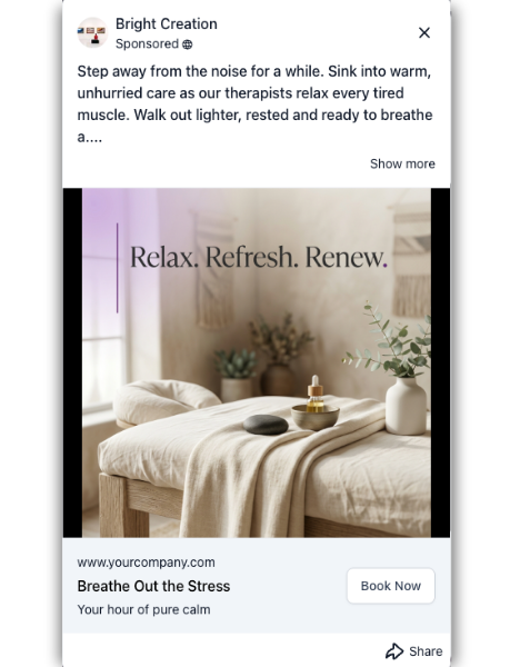 Wellness Spa - Facebook Ad