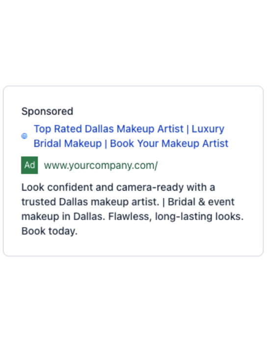 Makeup Artist - Google Ad