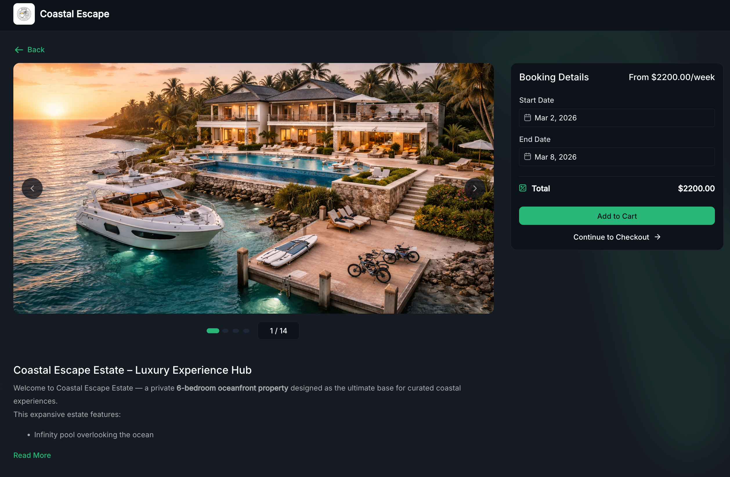 Booking Page-Details