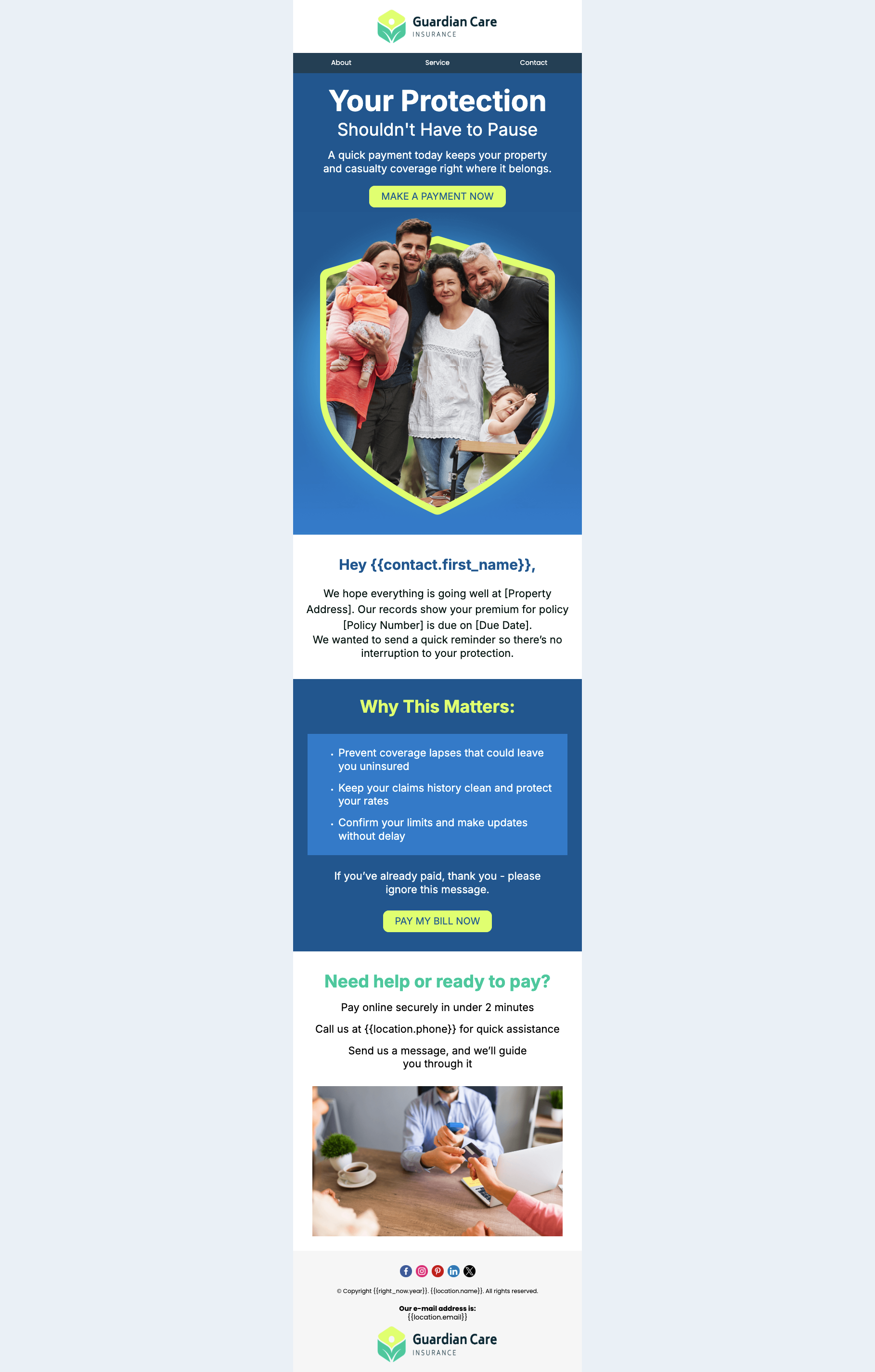 Insurance Payment Reminder - Email