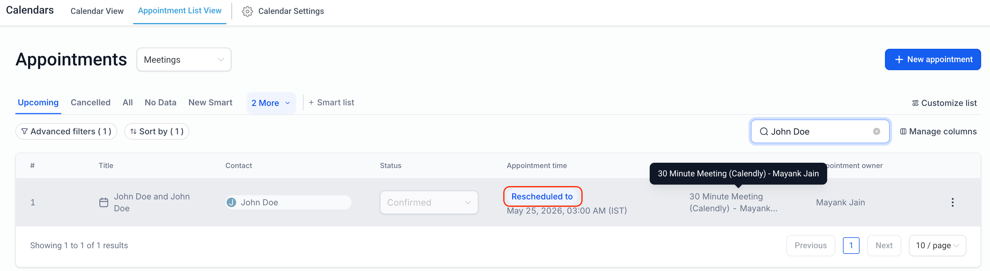 Calendly Reschedule